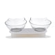thumbnail image 1 of Cuenco de alimentación para gatos, cuenco de alimentación con forma de oreja de gato, soporte para alimentos de pizarra antideslizante transparente extraíble, 1 of 7
