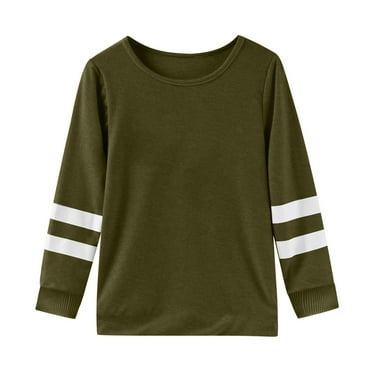 Kiijoy Toddler Girls Long Sleeve T Shirt Loose Casual Soft T-Shirt Undershirt, Sizes 2-3