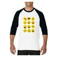 thumbnail image 1 of Mens Raglan Sleeve Baseball T-Shirts - Emoji Group, 1 of 5
