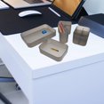 thumbnail image 3 of WRITWAA Back to School 5 Set Cosmetics Pen Holder Desktop Nail Brush Container Grey Plastic Storage for Professionals, 3 of 7