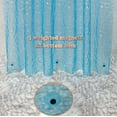 thumbnail image 5 of Shower Curtain Liner 3D Semi Transparent Heavy 8G Thick PEVA Waterproof Plastic Metal Grommets and Weighted Magnets 70 x 72 inches with Hooks Bubble Sky Blue, 5 of 8