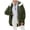 Army Green-1, variant on Winter Coat for Women Fuzzy Fleece Jackets Cute Ears Hooded Sherpa Color Block Patchwork Zip Up Cardigan Outerwear