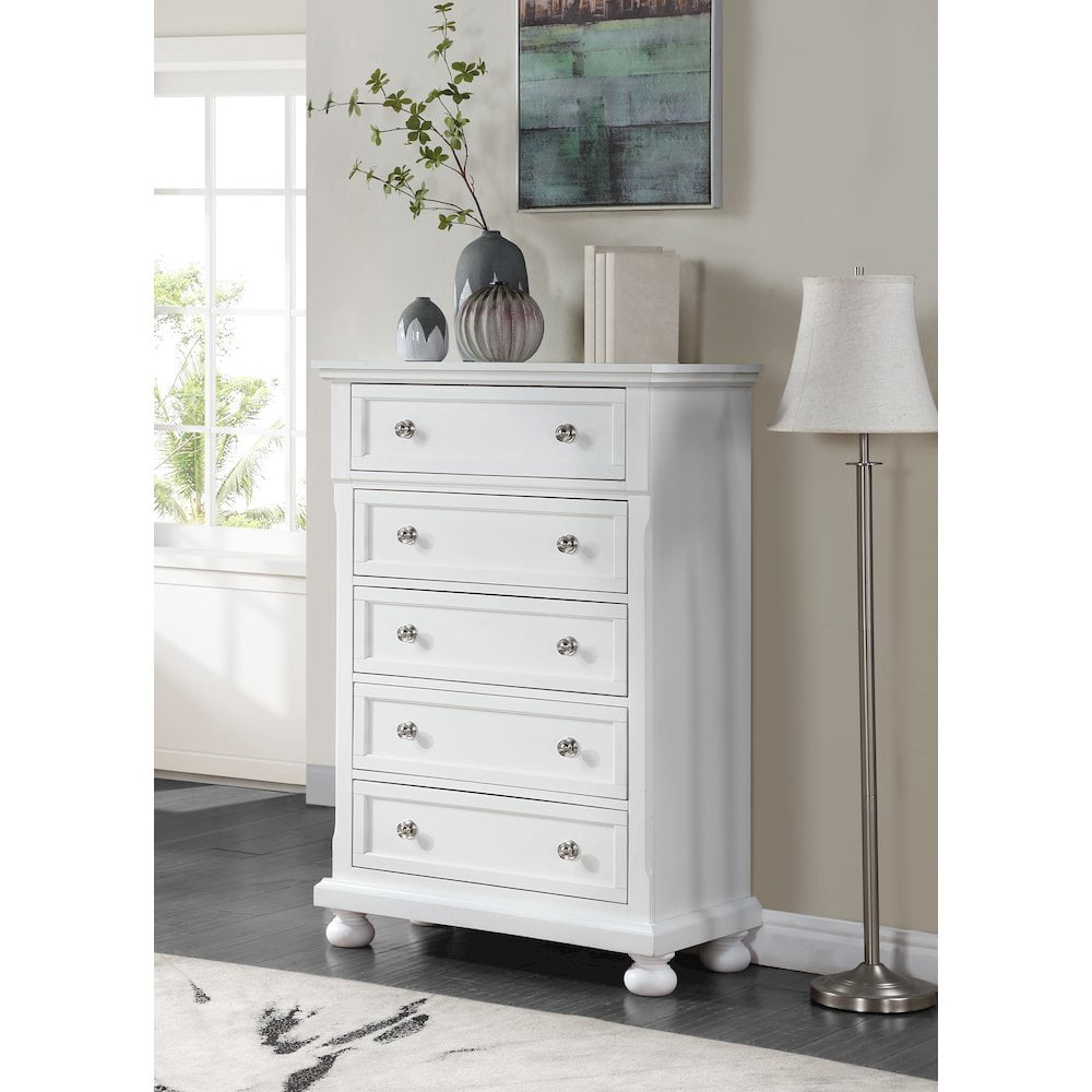 Glory Furniture Meade Chest in White Color
