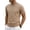 Beige, variant on Men'S Knitted Short Sleeve Shirts Summer Lightweight Casual Mock Neck T-shirts Fashion Plain Comfy Loose Fit Tees For 2026