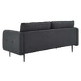 thumbnail image 6 of Tufted Sofa, Fabric, Dark Grey Gray, Modern Contemporary Urban Design, Living Lounge Room Hotel Lobby Hospitality, 6 of 10