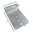 thumbnail image 2 of 8 Pack - 8" Galvanized L-Type Boat Trailer Bunk Bracket, Heavy Duty, 2 of 4