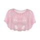 thumbnail image 2 of Chal de lentejuelas para mujer, chal para abrigo, ropa informal, chal de novia, chal de noche Rosa, 2 of 7
