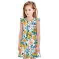 thumbnail image 1 of Vsdgher Chemises de Nuit Fruits Colorés pour Filles Manches Courtes à Volants Robe de Nuit Pyjama pour Fête Pyjama-TG, 1 of 6