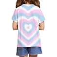 thumbnail image 4 of YAYUBA Girl Tops Trendy for School Solid Color Crew Neck Back To School Short Sleeve T Shirts Comfy Tunic Blouse Preppy Clothes for Girls, 8-9 Years, Light Blue, 4 of 9