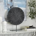 thumbnail image 3 of 18" x 23" Black Wooden Textured Round Disk Starburst Sculpture with Stand, by CosmoLiving by Cosmopolitan, 3 of 13