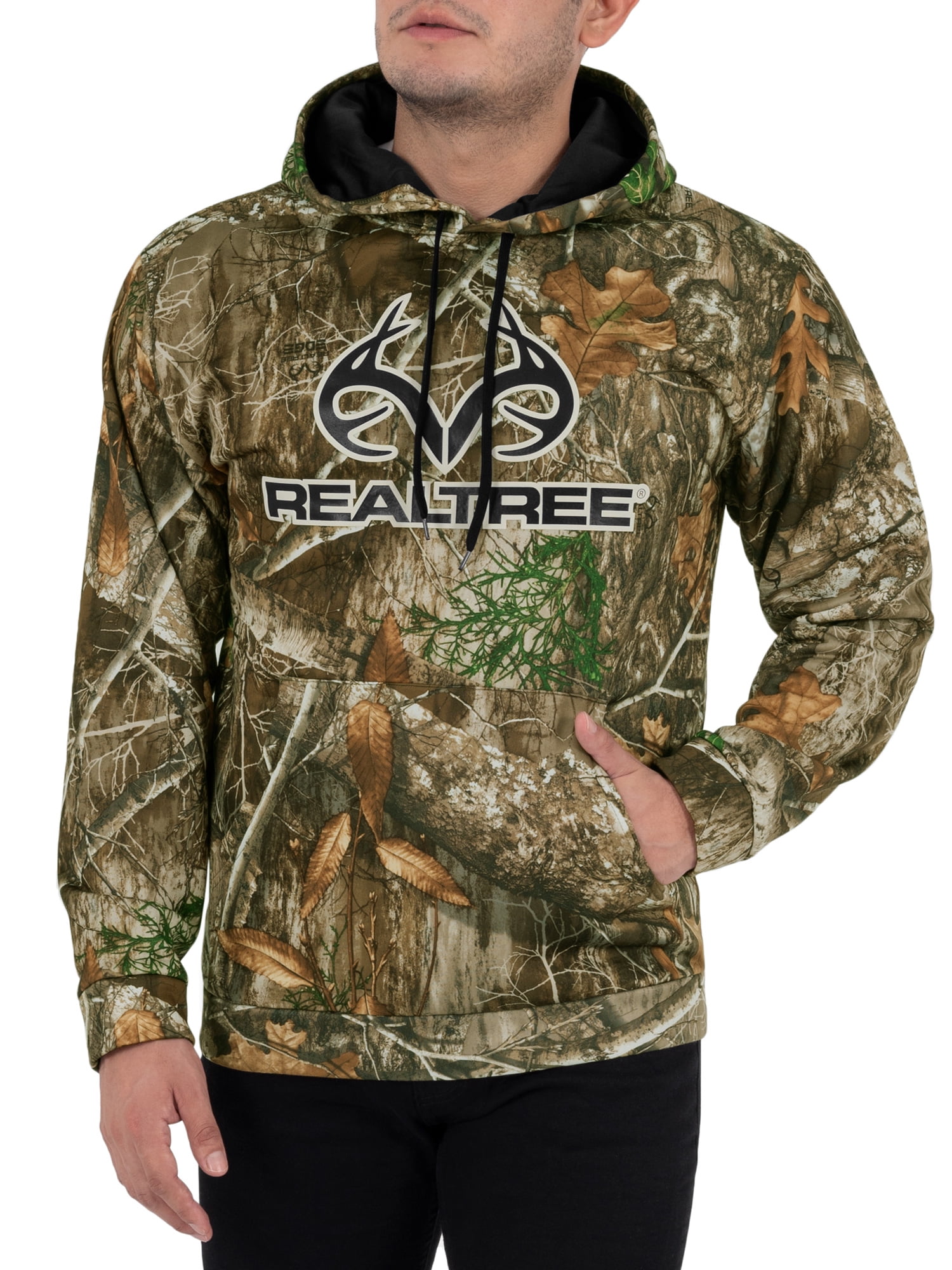 Realtree Men's Camo Performance Pullover Fleece Hoodie
