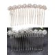 thumbnail image 1 of Peines laterales de aleación brillar con diamantes de imitación pinzas para el pelo de cristal y flores joyería nupcial plata oro, 1 of 5
