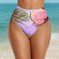 thumbnail image 2 of Aayomet Women's Board Shorts Bottom Retro Ruched Swim Short Shirred Tankinis Brief Swimming Trunks (Pink, S), 2 of 5