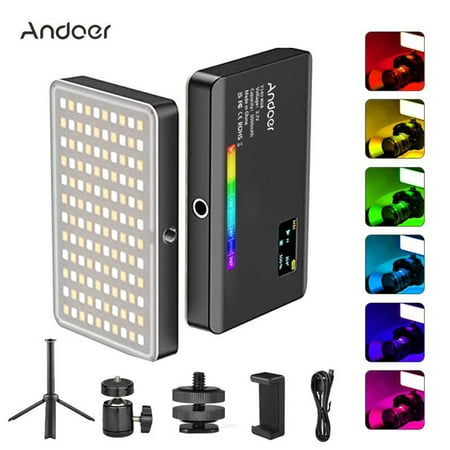 Image of Andoer-2 Photography Lamp Video Conference CRI95+ Pocket Video Conference Ballhead Computer Clip Conference CRI95+ 2500K-9000K CRI95+ 2500K-9000K Dimmable Video Kit Pocket Clip Cold Adapter LED Video