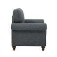 thumbnail image 4 of Oadeer Home 30.5" Modern Linen Blend Fabric Upholstered Accent Chair in Gray, 4 of 9