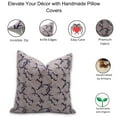 thumbnail image 4 of Fabdivine Block Print Throw Pillow Cover, 26x26 Inch Thick Linen Handmade Cushion Cover, Floral Print Boho Design Blue Pillow Cover for Sofa and Couch, 4 of 5