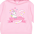 thumbnail image 3 of Inktastic I'm Three Cute Unicorn 3rd Birthday Toddler Hoodie, 3 of 4