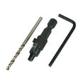 thumbnail image 4 of Taladro de avellan Irfora 5pcs HSS avellanador taladro cono Bit Set 1/4-pulgadas vástago hexagonal de cambio rápido taladro cónico para carpintería tornillo escariador chaflán fresado Irfora Taladro de avellan, 4 of 5