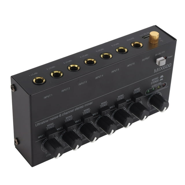 Mezclador de sonido NikouMX Mini estéreo ultra compacto