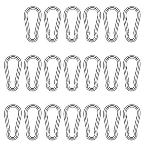 New Carabiner Clip Spring Snap Hooks  Stainless Steel Carabiner Small 20PCS