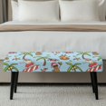 thumbnail image 5 of XYZCANDO Polyester Spandex Bench Covers for Living Room Dining Room, Anti-Dust Elastic Band Bench Seat Cover, Beach Christmas Fun, 5 of 9
