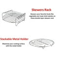 thumbnail image 5 of EcoNesxp Double rack with kebab XL air fryer accessories stackable metal rack 2 piece kit set, 5 of 5
