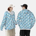 thumbnail image 4 of Gukieu Golf Balls 1 Print Sun Protection Hoodies for Men and Women, Zippered Long-sleeved Quick-drying UV Protection Shirts, Suitable for Sports, Swimming, Fishing-3X-Large, 4 of 7
