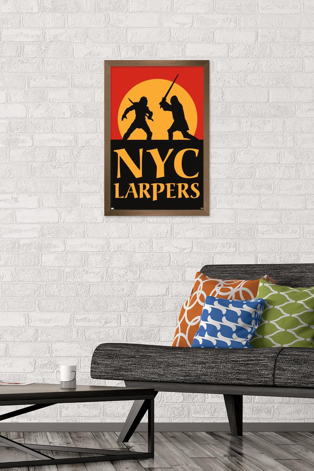 Marvel Hawkeye - NYC LARPers Wall Poster, 14.725" x 22.375" Framed