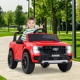 thumbnail image 3 of Licensed Ford Ranger Ride on Car for Kids by OLAKIDS, 12V Electric Vehicle with Remote Control, Toddlers Battery Powered Toy Gift with 2 Speeds, Wheels Suspension, Storage Space, Bluetooth USB, 3 of 10
