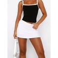 thumbnail image 6 of Sexy High Waist Women's Mini Skirt Split Hem Stretch Fitted Pencil Bodycon Short Skirts, 6 of 7