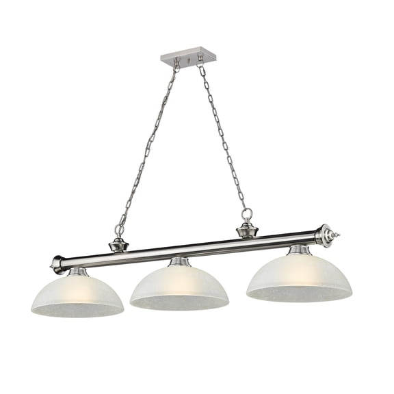 2306-3BN-DWL14-Z-Lite-Cordon - 3 Light Billiard In Traditional and Classical Style-13.25 Inches Tall and 14 Inches Wide