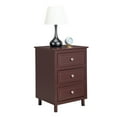 thumbnail image 2 of GZXS Modern Storage Bedside Table with 3-Drawers Wooden Nightstand for Bedroom Living Room, Brown, 2 of 8