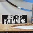thumbnail image 3 of Make Em Laugh Just Keep Swimming - Rustic Wooden Sign-Great Gift and Decor for Swimming Pool, Beach and Lake House Under $15, 3 of 5