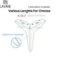 thumbnail image 4 of LAVANE 6 Inch / 15 cm Metal Furniture Legs, Set of 4 Modern Iron Diamond Triangle Furniture Feet DIY Replacement Chrome for Cabinet Cupboard Sofa Couch Chair Ottoman, 4 of 5