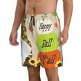 thumbnail image 2 of Salouo Gnome Happy Fall Pattern Swim Trunks for Men,Men's Hawaiian Bathing Suit Swimsuits Quick Dry Swimming Board Shorts Beach Shorts with Pockets-Large, 2 of 6