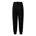 thumbnail image 5 of BRDFRL Womens Sweatpants with Pockets Cotton Solid Color Drawstring Women's Pants with Pockets Sweat Pants Trousers Black 2XL, 5 of 7