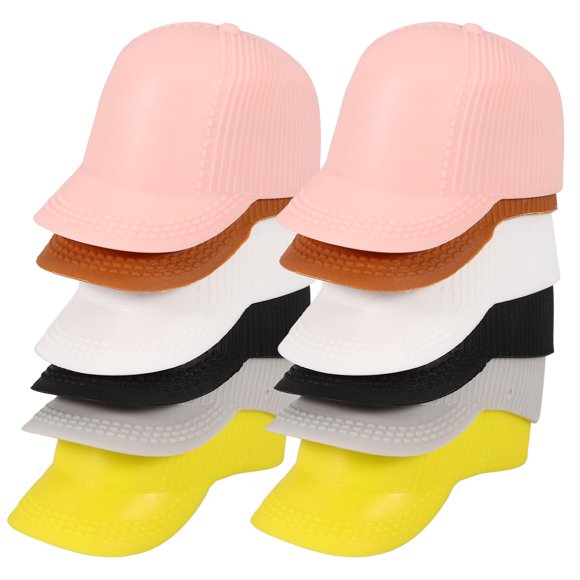 BRIGHTFUFU 12 Uds. Gorro con visera en miniatura, gorro para muñeca, sombrero para muñeca, sombrero para el sol, accesorio para muñeca