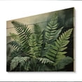 thumbnail image 2 of Designart "Dynamic Ferns Green and Black Contrast V" Floral Print on Natural Pine Wood, 2 of 5