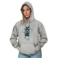 thumbnail image 3 of Christ is With Me Christian Faith Unisex Plus Fleece Graphic Hoodie Brisco Brands 4X, 3 of 5