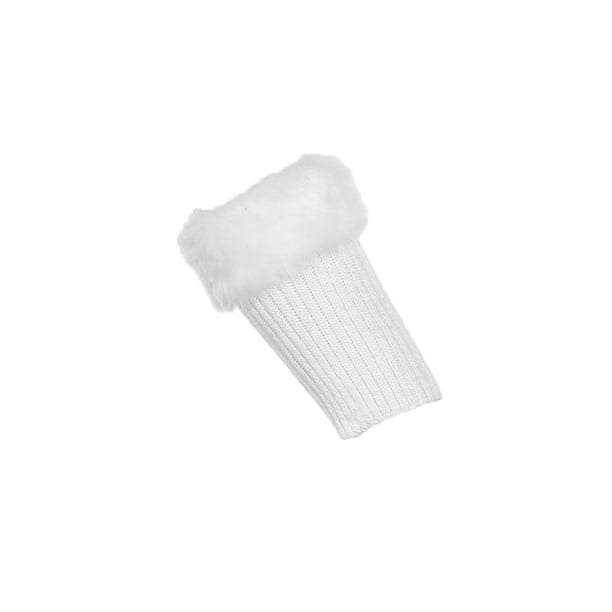 Guardurnaity 1 par de calentadores de piernas de piel, accesorio de ropa, funda de calcetín para niñas, al aire libre Medias Blanco