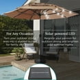 thumbnail image 3 of Best Choice Products 10ft 3-Tier Solar Patio Umbrella w/ 24 LED Lights, Tilt Adjustment, Easy Crank - Ivory, 3 of 7
