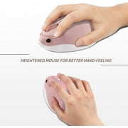 Dpisuuk Wireless Mouse, Cute Hamster Shape Computer Mouse, Silent Mouse 2.4GHz 1200DPI Optical Mouse with USB Receiver, Cordless Mouse for Laptop Computer