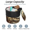 thumbnail image 2 of PhooArto Travel Cosmetic Bags Barrel Makeup Bag, Multifunctional Toiletry Bucket Bags Round Organizer Storage Pocket, Vinatge Steam Train Railway Pattern, 2 of 6