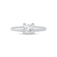 thumbnail image 2 of 14kt White Gold Womens Princess Diamond Solitaire Bridal Wedding Engagement Ring 1 Cttw, 2 of 4