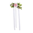 thumbnail image 3 of Arreglo floral con hojas artificiales decorativas para respaldo de silla de boda Rosa, 3 of 9