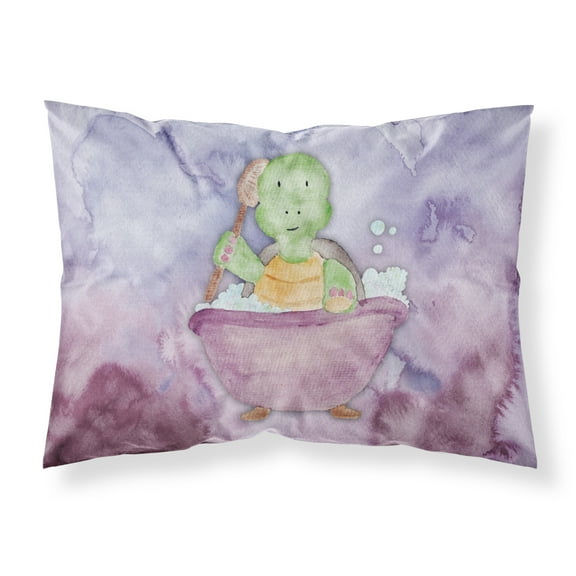 Turtle Bathing Watercolor Fabric Standard Pillowcase