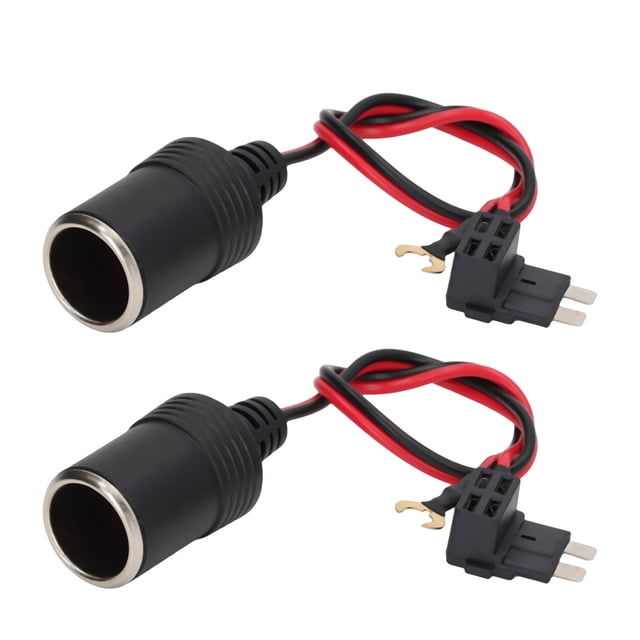 Adaptador de encendedor de cigarrillos, 2 piezas, encendedor de cigarrillos hembra, enchufe de encendedor de cigarrillos, cargador de encendedor de cigarrillos, diseño personalizado