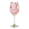 thumbnail image 4 of Lolita Pretty as a Peony Hand Painted Wine Glass 15oz 9in H, 4 of 5
