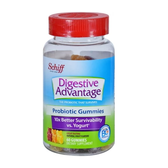 Digestive Advantage Probiotic Gummies for Digestive Health, Daily Probiotics for Women & Men, Support for Occasional Bloating, Minor Abdominal Discomfort & Gut Health, 80ct Natural Fruit Flavors