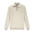 thumbnail image 3 of pstuiky Camisas de manga larga de invierno para hombre, Camisa/Top de manga larga con cuello alto, holgada, con cremallera y cuello alto para hombre camisetas de hombre l, 3 of 5